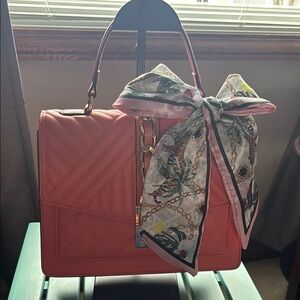 Aldo Peach Handbag with Tie